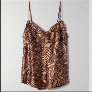 Aritzia (Wilfred) Everly camisole in leopard print